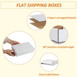 HORLIMER 6x4x3 inches Shipping Boxes Set of 25, White Corrugated Cardboard Box Literature Mailer - Image 3